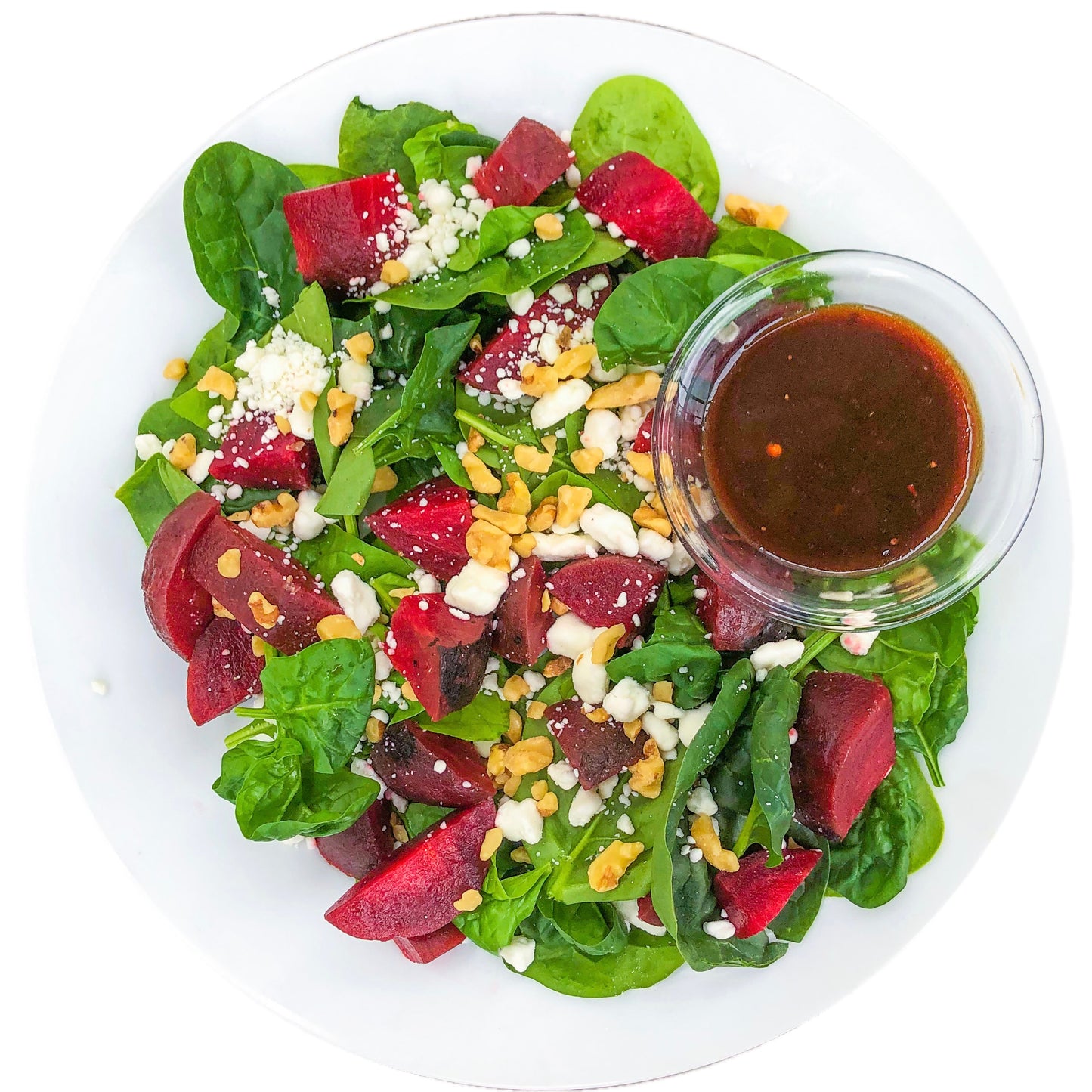 ROASTED BEET AND GOAT CHEESE SALAD with BALSAMIC VINAIGRETTE